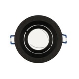 Led line: Erstklassiges Lichtdesign LED Strahler Einbaurahmen Schwarz gebürstetes Aluminium rund - schwenkbar - Sägegr. 80mm - Außengr. 92mm