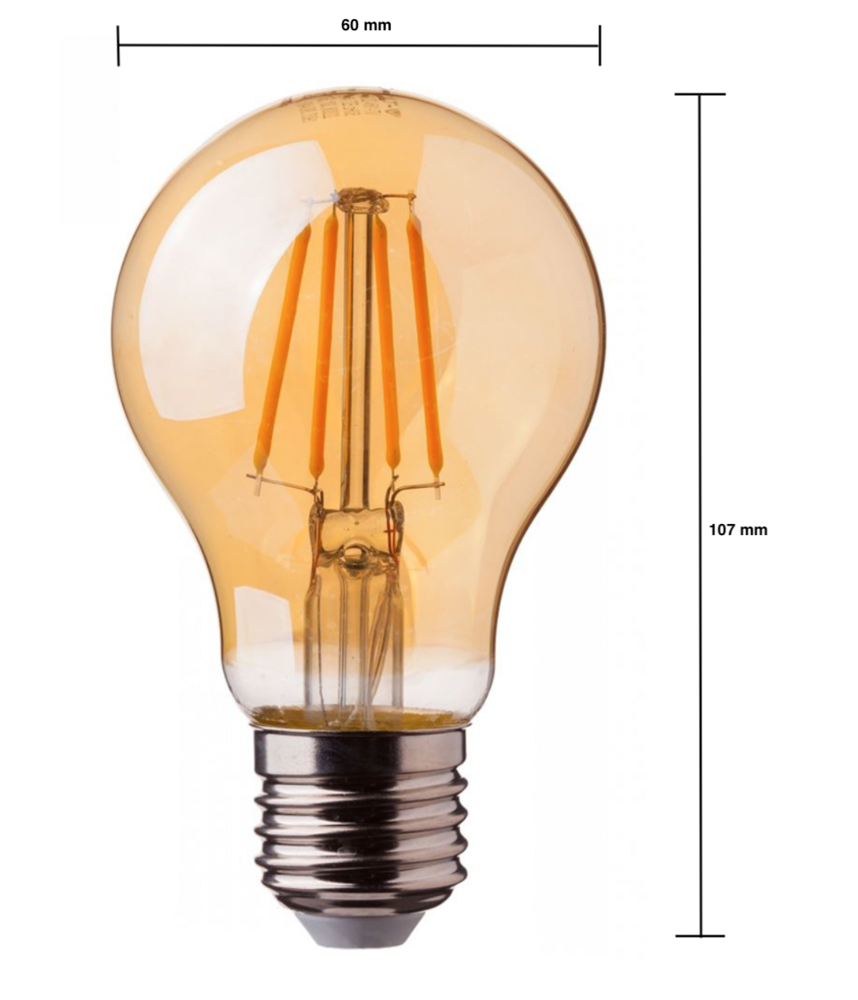 LCB LED-Beleuchtung Innovatives Design, hochwertige Technik & schnelle Lieferung! LED Fadenlampe dimmbar - E27 A60 - 4W entspricht 50W - 2200K extra Warmweiß