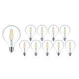 LCB LED-Beleuchtung Innovatives Design, hochwertige Technik & schnelle Lieferung! 10er Pack - E27 LED Lampe  - XL GLOBE - dimmbar - 4W entspricht 40W - 2700K Warmweiß - dimmbar