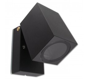 LCB LED-Beleuchtung Innovatives Design, hochwertige Technik & schnelle Lieferung! LED Wandleuchte verstellbar - GU10 Fassung - IP44 - geeignet für 1 GU10 Spot - Schw.