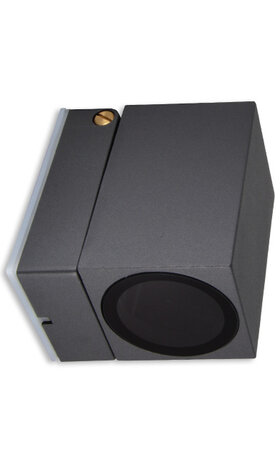 LCB LED Wandleuchte verstellbar - GU10 Fassung - IP44 - geeignet für 1 GU10 Spot - Schwarz