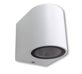 LCB LED-Beleuchtung Innovatives Design, hochwertige Technik & schnelle Lieferung! LED Wandleuchte rund Weiß - GU10 Fassung - IP44 - geeignet für 1 GU10 Spot