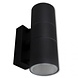LED Wandleuchte doppelt rund - GU10 Fassung - IP44 - geeignet für 2 GU10 Spots - Anthrazit LED Wandleuchte doppelt rund - GU10 Fassung - IP44 - geeignet für 2 GU10 Spots - Anthrazit