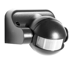LCB LED-Beleuchtung Innovatives Design, hochwertige Technik & schnelle Lieferung! LED Bewegungssensor IP44 Schwarz . 180° - PIR infrarot Bewegungsmelder - 230V max. 300W