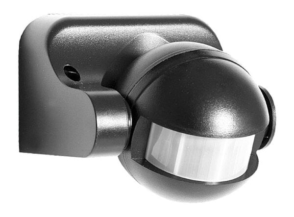 LCB LED Bewegungssensor IP44 Schwarz . 180° - PIR infrarot Bewegungsmelder - 230V max. 300W