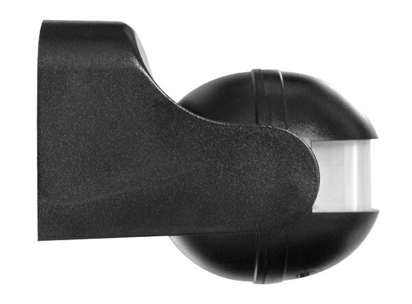 LCB LED Bewegungssensor IP44 Schwarz . 180° - PIR infrarot Bewegungsmelder - 230V max. 300W