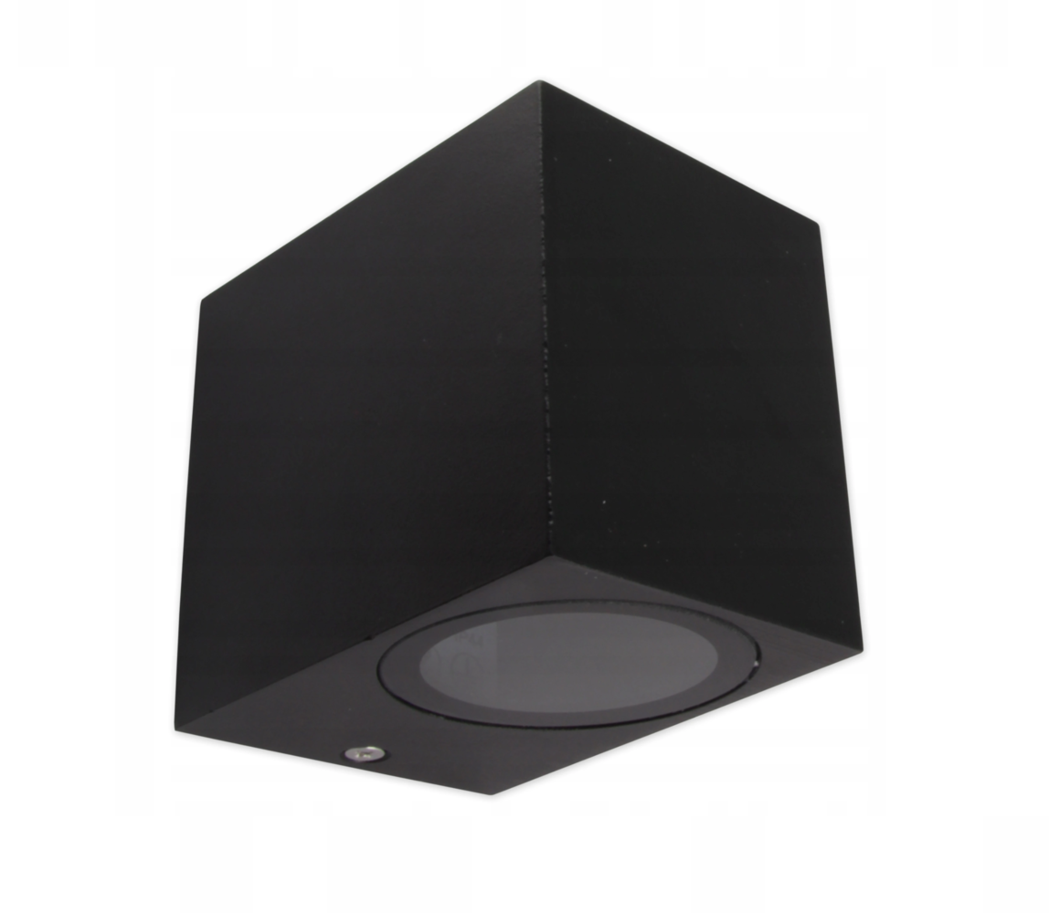 LCB LED-Beleuchtung Innovatives Design, hochwertige Technik & schnelle Lieferung! LED Wandleuchte viereckig Schwarz - GU10 Fassung - IP44 - geeignet für 1 GU10 Spot - exkl. LED Spot