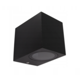 LCB LED-Beleuchtung Innovatives Design, hochwertige Technik & schnelle Lieferung! LED Wandleuchte viereckig Schw. - GU10 Fassung - IP44 - geeignet für 1 GU10 Spot - exkl. LED Spot