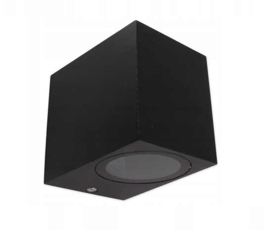 LCB LED-Beleuchtung Innovatives Design, hochwertige Technik & schnelle Lieferung! LED Wandleuchte viereckig Schwarz - GU10 Fassung - IP44 - geeignet für 1 GU10 Spot - exkl. LED Spot