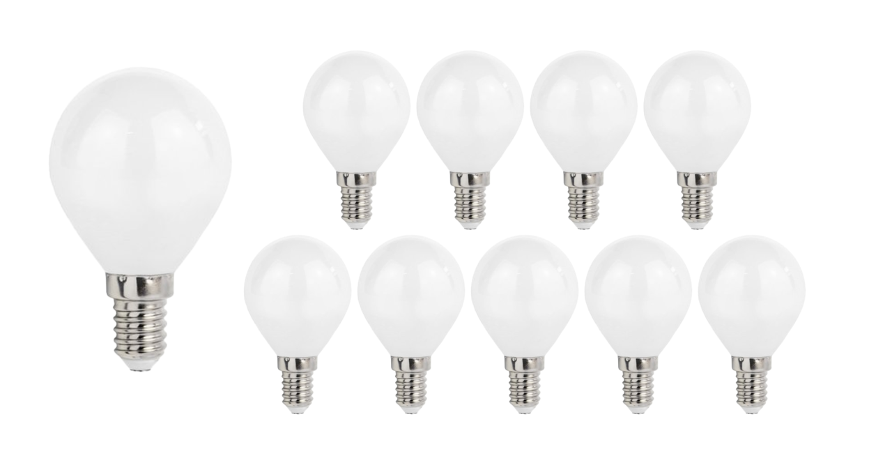 Aigostar LED-Leuchten 10er Pack - E14 LED Lampen - Typ G45 - 4,9W 470lm - Lichtfarbe optional