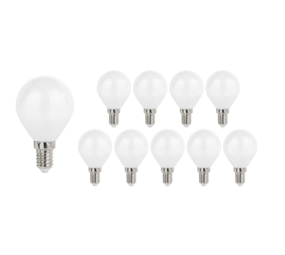 Aigostar LED-Leuchten 10er Pack - E14 LED Lampen - Typ G45 - 4,9W 470lm - Lichtfarbe optional
