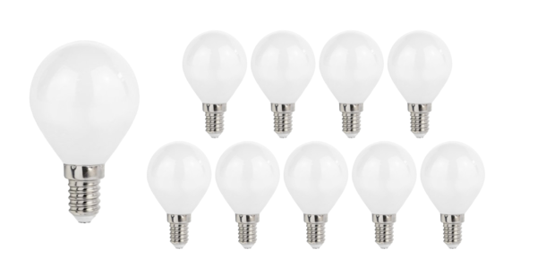 Aigostar LED-Leuchten 10er Pack - E14 LED Lampen - Typ G45 - 4,9W 470lm - Lichtfarbe optional