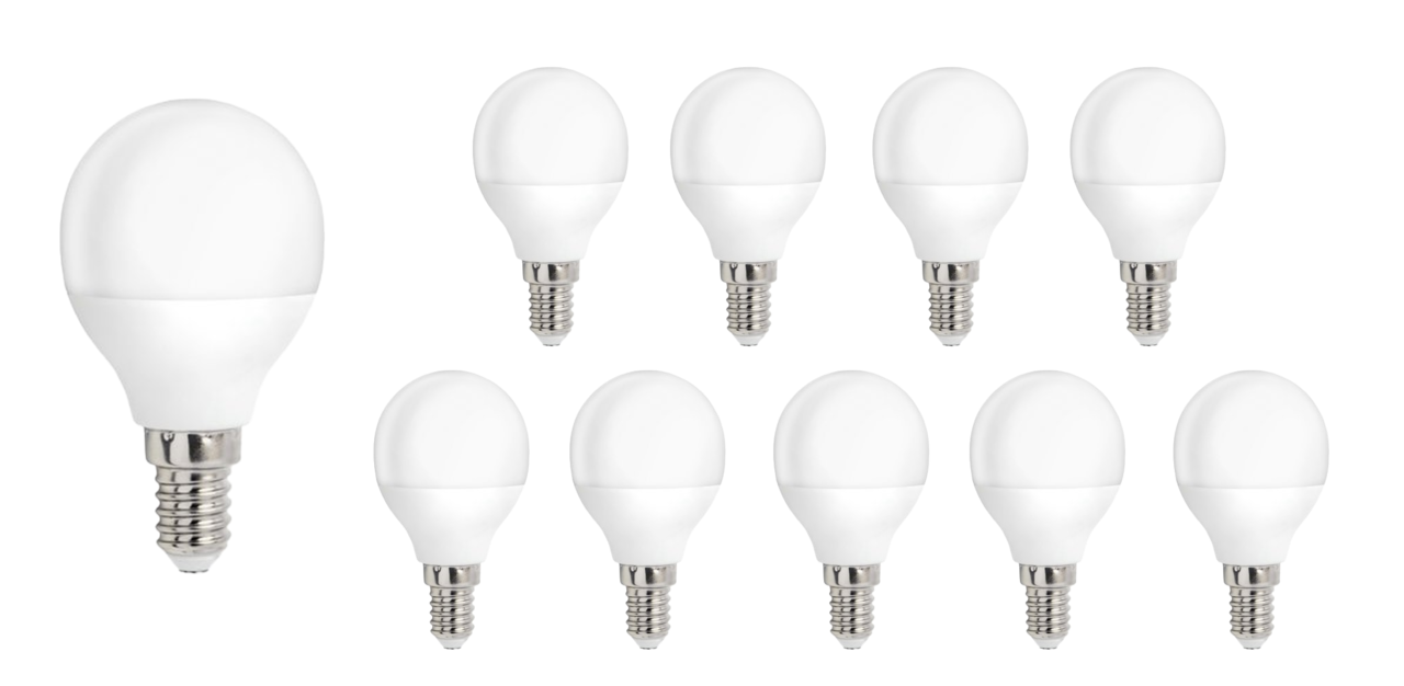 Spectrum Vorteilspack 10 Stück - E14 LED Lampen - 8W entspricht 60W - 3000K Warmweiß Spectrum Vorteilspack 10 Stück - E14 LED Lampen - 8W entspricht 60W - 3000K Warmweiß