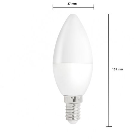 Aigostar LED-Leuchten Vorteilspack 10 Stück - E14 LED Kerzenlampe - Typ C37 - 6W entspricht 50W - 3000K Warmweiß