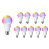 Spectrum 10er Pack - E27 WLAN LED Lampen - 9W entspricht 85W - RGB+CCT alle Lichtfarben - per App steuerbar