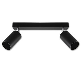 LCB LED Deckenspot Mattschw. - 2 verstellbare GU10 Fassungen für LED Spots - exkl. LED Spot LCB LED Deckenspot Mattschw. - 2 verstellbare GU10 Fassungen für LED Spots - exkl. LED Spot