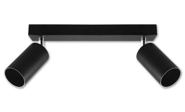 LCB LED-Beleuchtung Innovatives Design, hochwertige Technik & schnelle Lieferung! LED Deckenspot Mattschwarz - 2 verstellbare GU10 Fassungen für LED Spots - exkl. LED Spot
