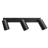LED Deckenspot Mattschw. - 3 verstellbare GU10 Fassungen für LED Spots - exkl. LED Spot LED Deckenspot Mattschw. - 3 verstellbare GU10 Fassungen für LED Spots - exkl. LED Spot