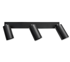 LED Deckenspot Mattschw. - 3 verstellbare GU10 Fassungen für LED Spots - exkl. LED Spot LED Deckenspot Mattschw. - 3 verstellbare GU10 Fassungen für LED Spots - exkl. LED Spot