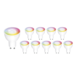 Vorteilspack 10 Stück - GU10 WLAN LED Spots - 4,5W entspricht 50W - RGB+CCT alle Lichtfarben - per App steuerbar Vorteilspack 10 Stück - GU10 WLAN LED Spots - 4,5W entspricht 50W - RGB+CCT alle Lichtfarben - per App steuerbar