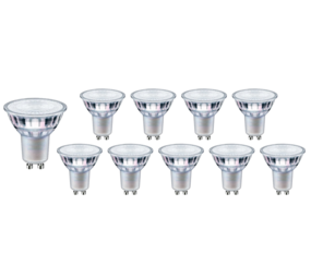 LCB LED-Beleuchtung Innovatives Design, hochwertige Technik & schnelle Lieferung! 10er Pack - GU10 LED Spots - 1W entspricht 10W - 2700K Warmweiß - 36° Abstrahlwinkel