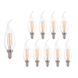 LCB LED-Beleuchtung Innovatives Design, hochwertige Technik & schnelle Lieferung! Vorteilspack 10 Stück - LED Fadenlampe Kerze dimmbar - E14 Fassung C37 - 5W entspricht 45W - 2700K Warmweiß