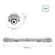 Spectrum 60cm LED Halterung IP65 + 1 LED High Lumen Leuchtstoffröhre 10W - 4000K 840 Neutralweiß - Komplettset Spectrum 60cm LED Halterung IP65 + 1 LED High Lumen Leuchtstoffröhre 10W - 4000K 840 Neutralweiß - Komplettset