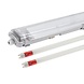 60cm LED Halterung IP65 + 2 Standard LED Leuchtstoffröhren 10W pro Röhre - 4000K 840 Neutralweiß - Komplettset 60cm LED Halterung IP65 + 2 Standard LED Leuchtstoffröhren 10W pro Röhre - 4000K 840 Neutralweiß - Komplettset