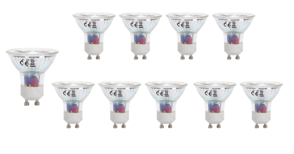 Aigostar LED-Leuchten  Vorteilspack 10x LED GU10 - 3W entspricht 26W - 2700K Warmweiß