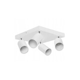 LCB LED-Beleuchtung Innovatives Design, hochwertige Technik & schnelle Lieferung! LED Deckenspot Weiß - 4 verstellbare GU10 Fassungen für LED Spots - exkl. LED Spot