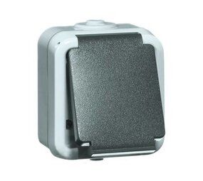 LCB LED-Beleuchtung Innovatives Design, hochwertige Technik & schnelle Lieferung! 1-fach Steckdose für den Außenbereich IP 44 - SWD wcd RA gr