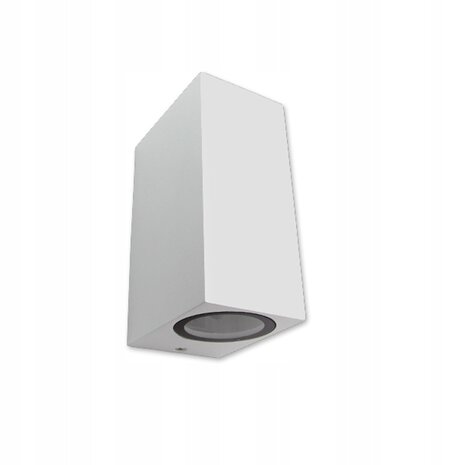 LCB LED-Beleuchtung Innovatives Design, hochwertige Technik & schnelle Lieferung! LED Wandleuchte Weiß - GU10 Fassung - IP44 - geeignet für 2 GU10 Spots