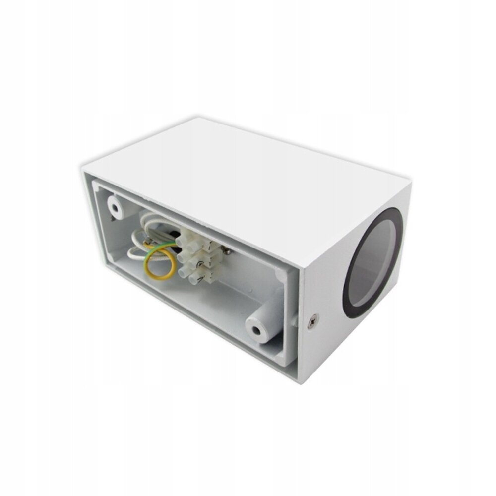 LCB LED-Beleuchtung Innovatives Design, hochwertige Technik & schnelle Lieferung! LED Wandleuchte Weiß - GU10 Fassung - IP44 - geeignet für 2 GU10 Spots