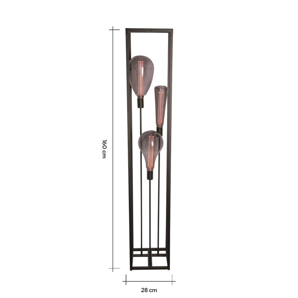 Freelight LED-Beleuchtung  Bodenleuchte - Palco - 160cm - Schwarz - inkl. 3 LED Lampen