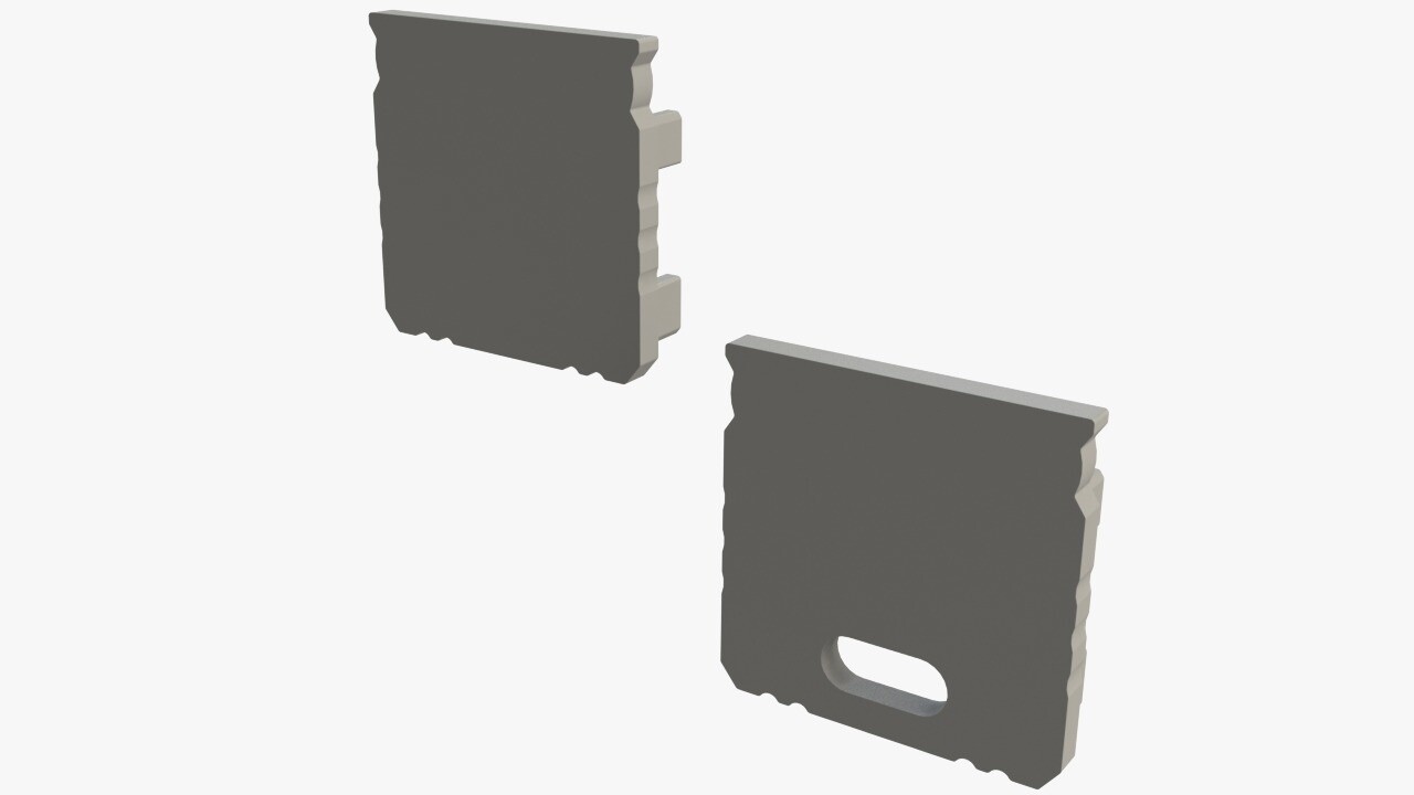 MPL POWER ELEKTRO Anfangs- und Endstück für Aluminium Leuchtband Profil 1000*16*12mm - hoch - Grau MPL POWER ELEKTRO Anfangs- und Endstück für Aluminium Leuchtband Profil 1000*16*12mm - hoch - Grau