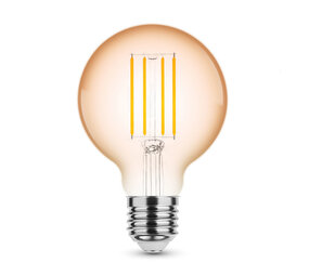 Modee Lighting LED Fadenlampe E27 - G80 - 4W entspricht 33W - 1800K extra Warmweiß - Globe