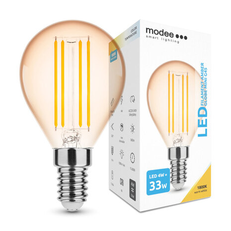 LED Fadenlampe E14 - G45 - 4W entspricht 33W - 1800K extra Warmweiß LED Fadenlampe E14 - G45 - 4W entspricht 33W - 1800K extra Warmweiß