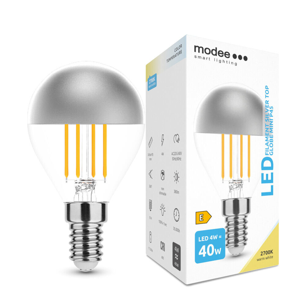 Modee Lighting LED Filament Kopfspiegellampe E14 P45 4W 400Lm - 2700K Warmweiß Modee Lighting LED Filament Kopfspiegellampe E14 P45 4W 400Lm - 2700K Warmweiß