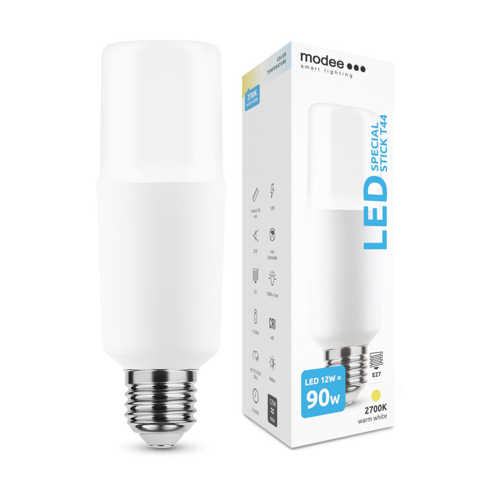 Modee LED Lampe Stick - E27 T35 - 12W entspricht 90W - 2700K Warmweiß