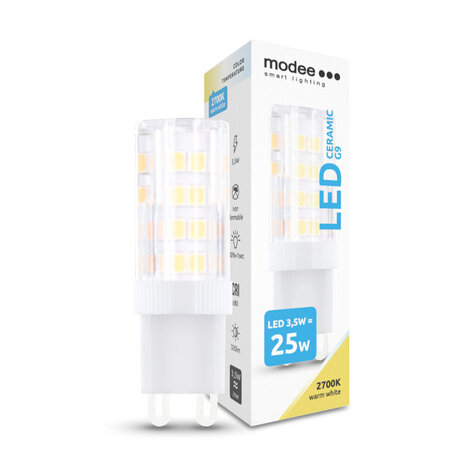 Modee LED G9 - 3,5W 320Lm - 2700K Warmweiß Modee LED G9 - 3,5W 320Lm - 2700K Warmweiß