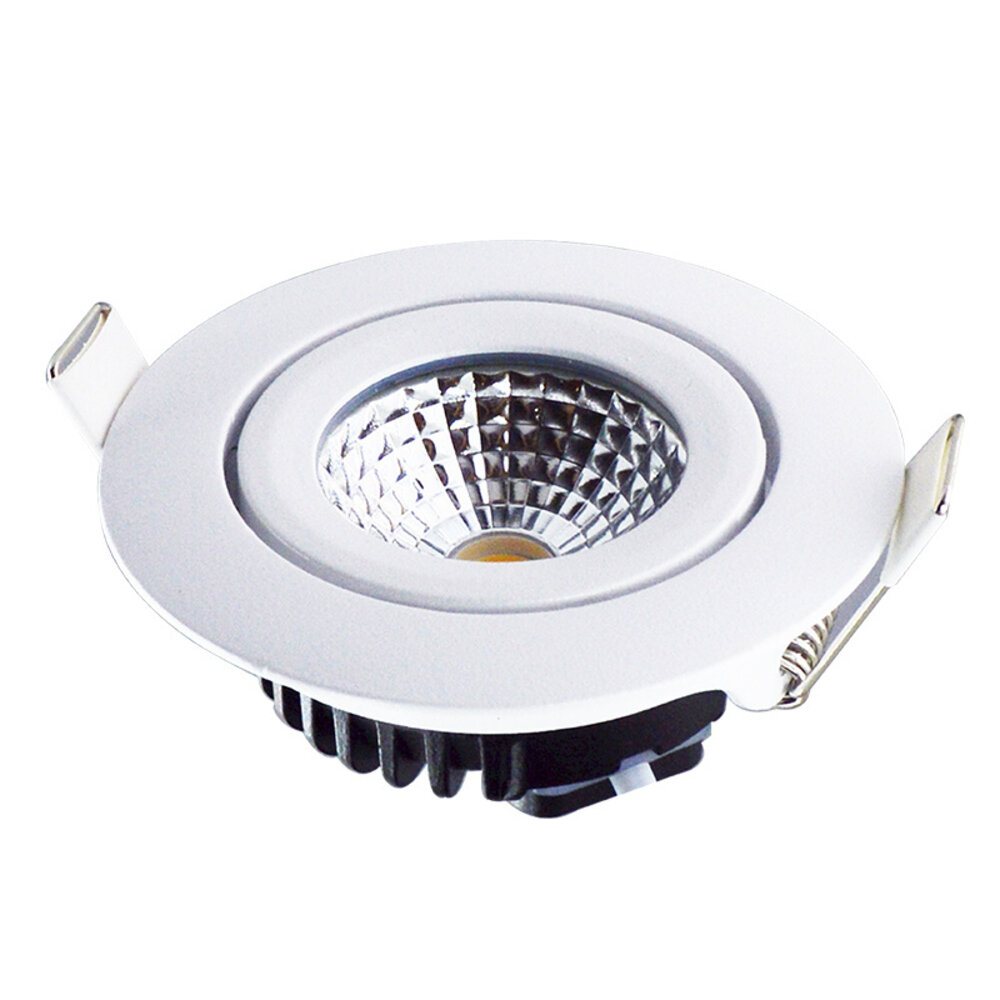 LCB LED-Beleuchtung Innovatives Design, hochwertige Technik & schnelle Lieferung! LED Einbaustrahler 85mm - IP65 Weiss - 5W 420Lm - 2700 K 827 Warmweiß | Einbaudurchmesser 75mm – Triac dimmbar | 230v