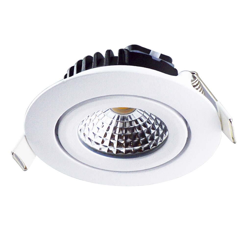 LCB LED Einbaustrahler 85mm - IP65 Weiss - 5W 420Lm - 2700 K 827 Warmweiß | Einbaudurchmesser 75mm – Triac dimmbar | 230v LCB LED Einbaustrahler 85mm - IP65 Weiss - 5W 420Lm - 2700 K 827 Warmweiß | Einbaudurchmesser 75mm – Triac dimmbar | 230v