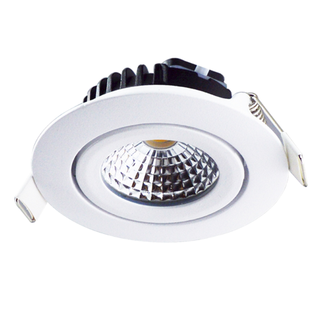 LCB LED-Beleuchtung Innovatives Design, hochwertige Technik & schnelle Lieferung! LED Einbaustrahler 85mm - IP65 Weiss - 5W 420Lm - 2700 K 827 Warmweiß | Einbaudurchmesser 75mm – Triac dimmbar | 230v