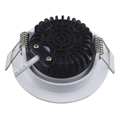 LCB LED-Beleuchtung Innovatives Design, hochwertige Technik & schnelle Lieferung! LED Einbaustrahler 85mm - IP65 Weiss - 5W 420Lm - 2700 K 827 Warmweiß | Einbaudurchmesser 75mm – Triac dimmbar | 230v