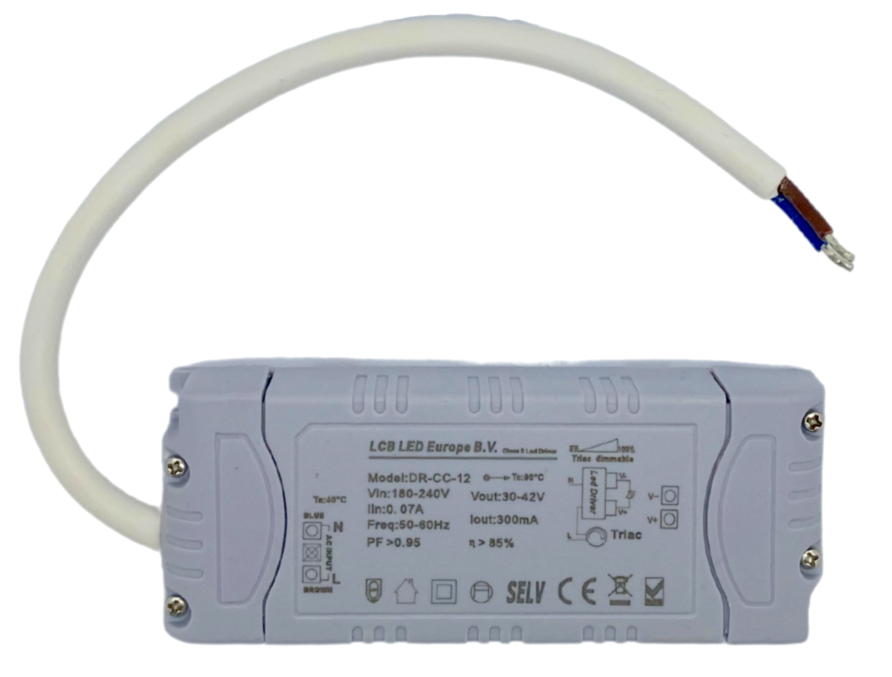 LCB LED-Beleuchtung Innovatives Design, hochwertige Technik & schnelle Lieferung! Dimmbarer LED Trafo - Triac / Phasenanschnitt - für 12W LED Panels