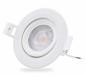 LCB LED-Beleuchtung Innovatives Design, hochwertige Technik & schnelle Lieferung! LED Einbaustrahler 90mm - 5W 480Lm - 3000K 830 Warmweiß  |  Lochmass 70mm - Schwenkbar  | Triac Dimmbar - entspricht 50W