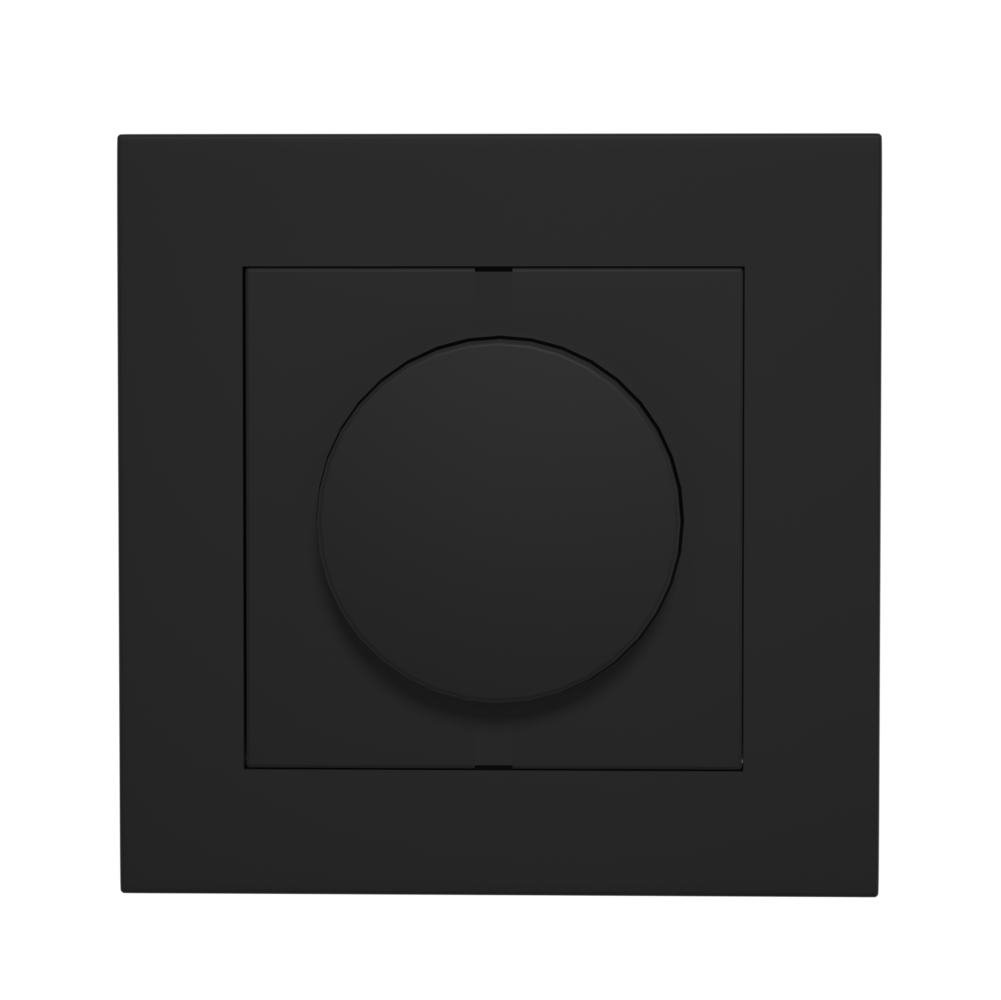 LCB LED-Beleuchtung Innovatives Design, hochwertige Technik & schnelle Lieferung! LED Dimmer Abdeckrahmen / Abdeckplatte Modern Schwarz - 84x84mm