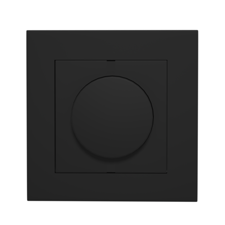 LCB LED-Beleuchtung Innovatives Design, hochwertige Technik & schnelle Lieferung! LED Dimmer Abdeckrahmen / Abdeckplatte Modern Schwarz - 84x84mm