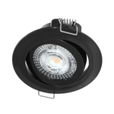 LCB LED-Beleuchtung Innovatives Design, hochwertige Technik & schnelle Lieferung! LED Einbaustrahler dimmbar Schw. - 5W entspricht 45W - 3000K Warmweiß - Sägegr. 74mm