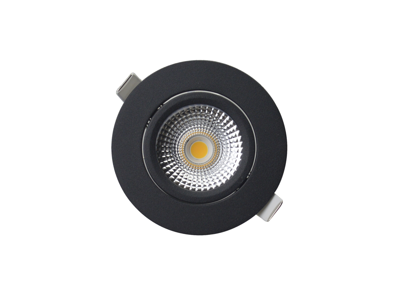 LCB LED Einbauspot Schwarz - 5W 450Lm DIM - 2700K 927 Warmweiß - 5-Jahres-Garantie